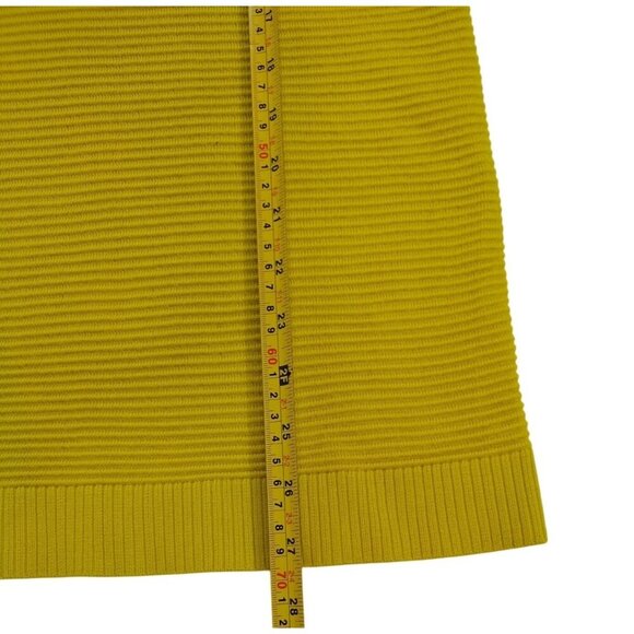 Chelsea & Theodore Yellow Ribbed Turtleneck Sweater S/P Viscose Blend Womens NWT - Picture 6 of 7